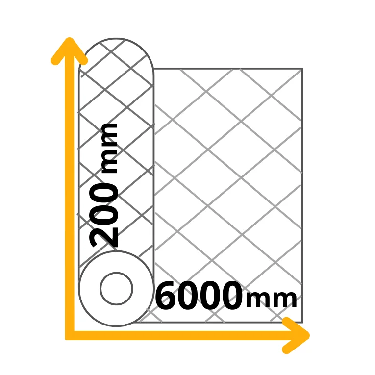 myvac rotolo sottovuoto goffrato 100my, 200x6000mm myvac rotolo sottovuoto goffrato 100my, 200x6000mm